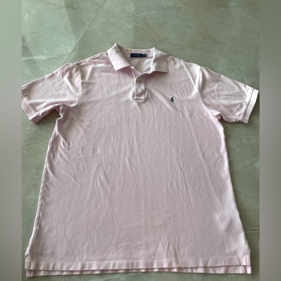 Ralph Lauren Men’s Polo Shirt Size XL Pink Short Sleeve Cotton 3 Button Collared - Picture 1 of 8
